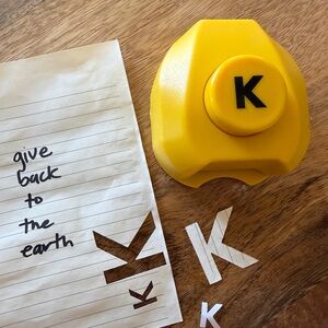 Letter k Paper Cutter Stamp small and large